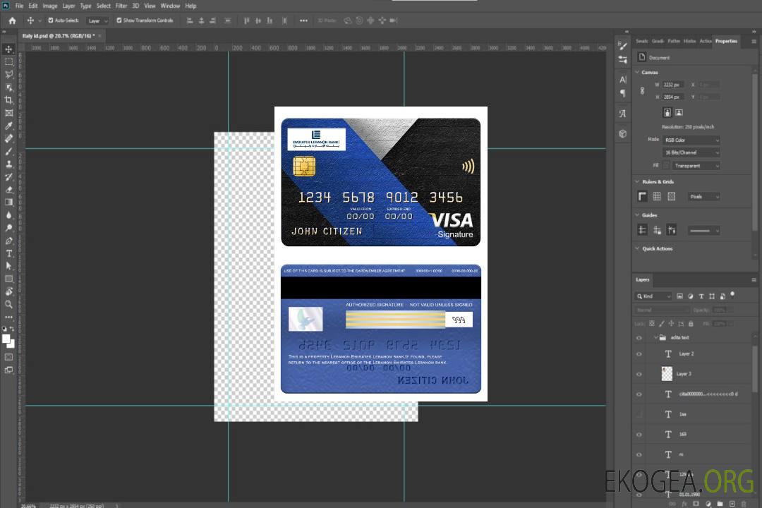 Carte de signature de visa de la Banque du Liban des Émirats du Liban template Carte de signature de visa de la Banque du Liban des Émirats du Liban template